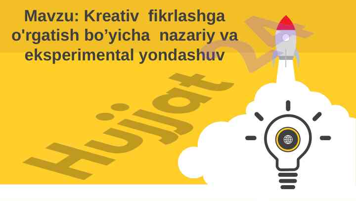 Kreativ fikrlashga o'rgatish nazariyasi