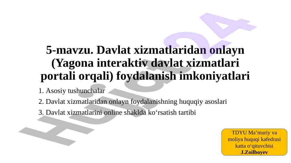 Onlayn davlat xizmatlaridan foydalanish imkoniyatlari