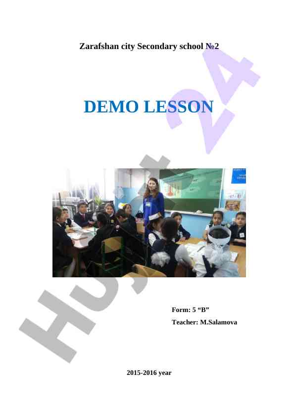 Lesson plan on seasons for 5th grade students