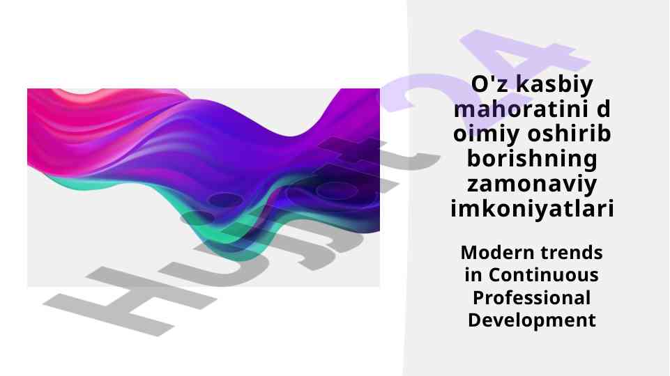 Zamonaviy kasbiy rivojlanishning imkoniyatlari