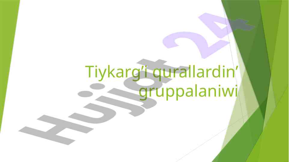 Tiykarǵı qurallar uzaq múddetli aktivler