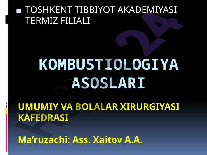 Kuyish tasnifi va zararlanish chuqurliklari
