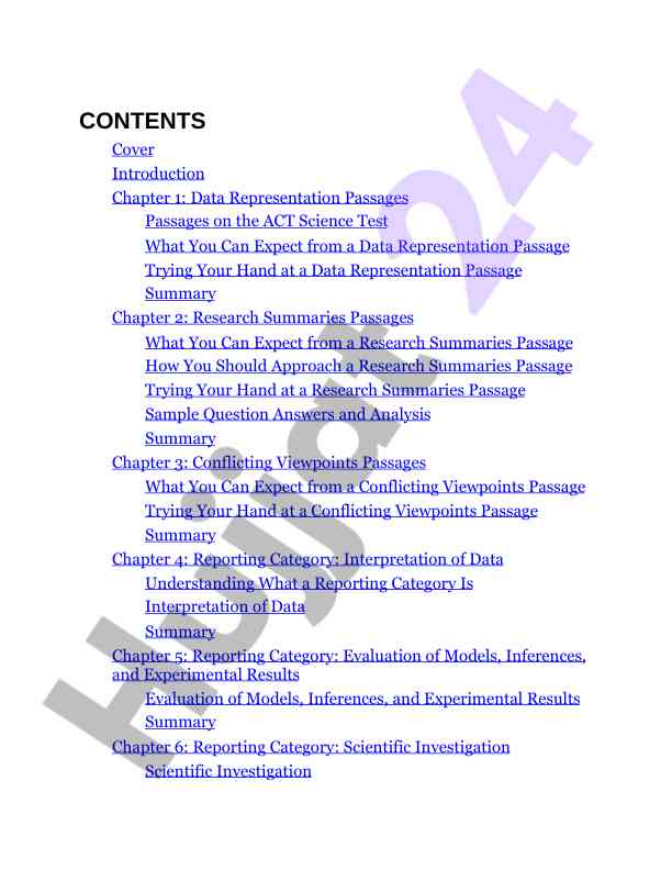 Act science test preparation guide