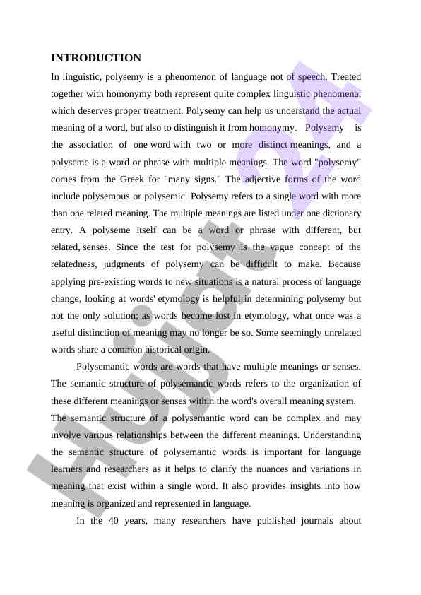 Polysemy: lingvistik fenomenlar va tushunish