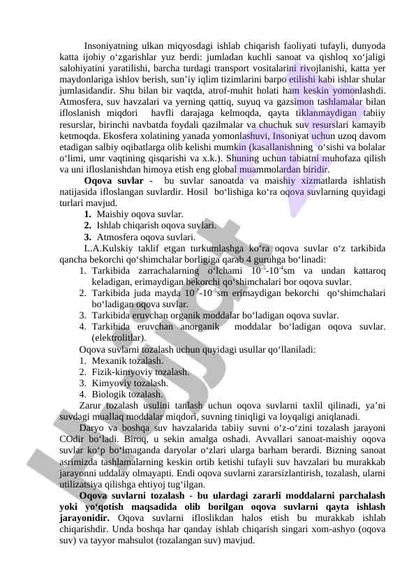 Iqlim tizimlari va ekologik muammolar
