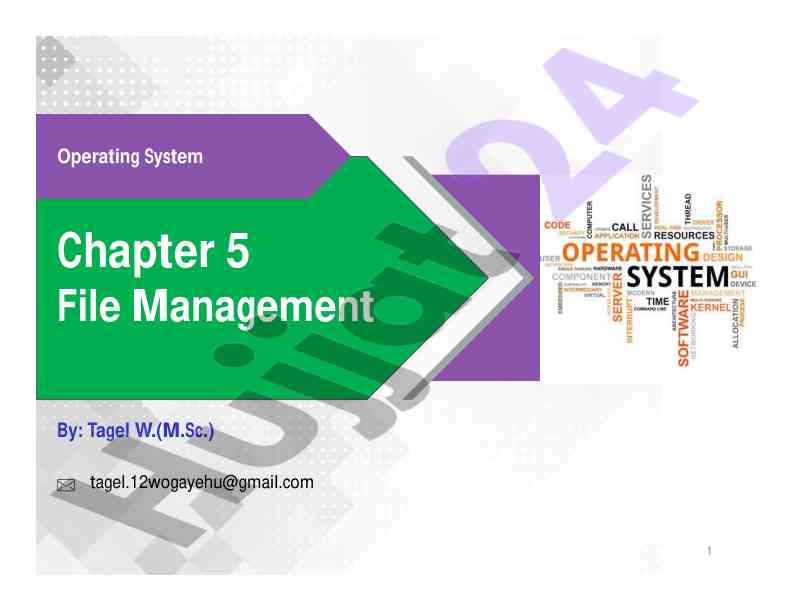 Operating system file management overview