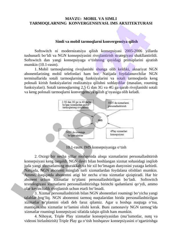 Mobil va simli tarmoqlarning konvergensiyasi