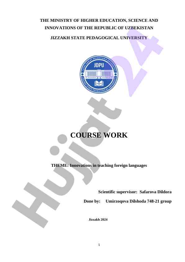 Innovatsiyalar tashqi tillarda o‘qitishda