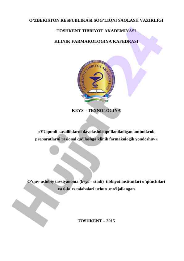 Rasional qo‘llashga klinik farmakologik yondoshuv