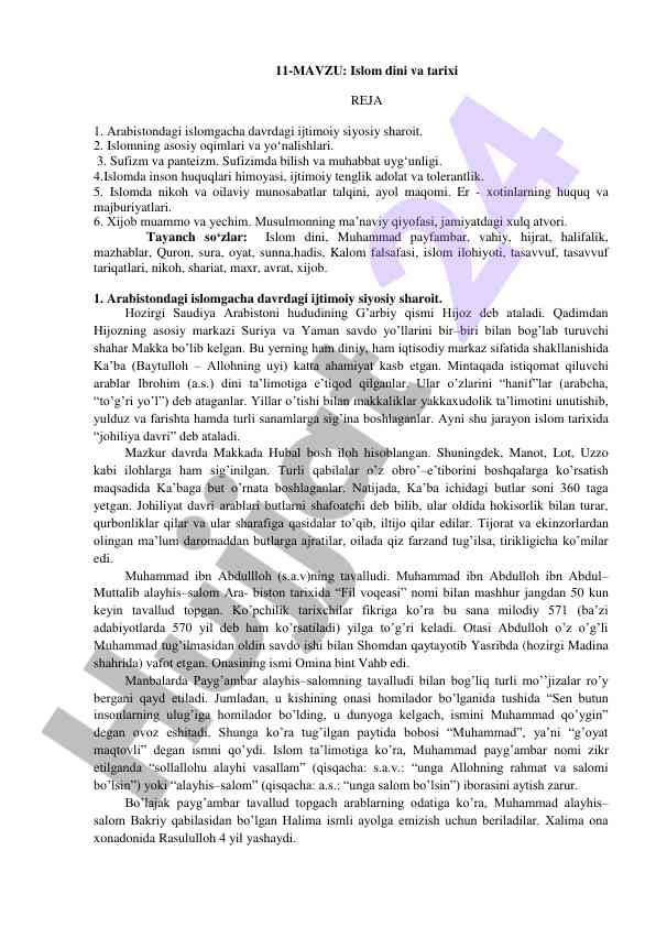 Islom dini va tarixi tahlili