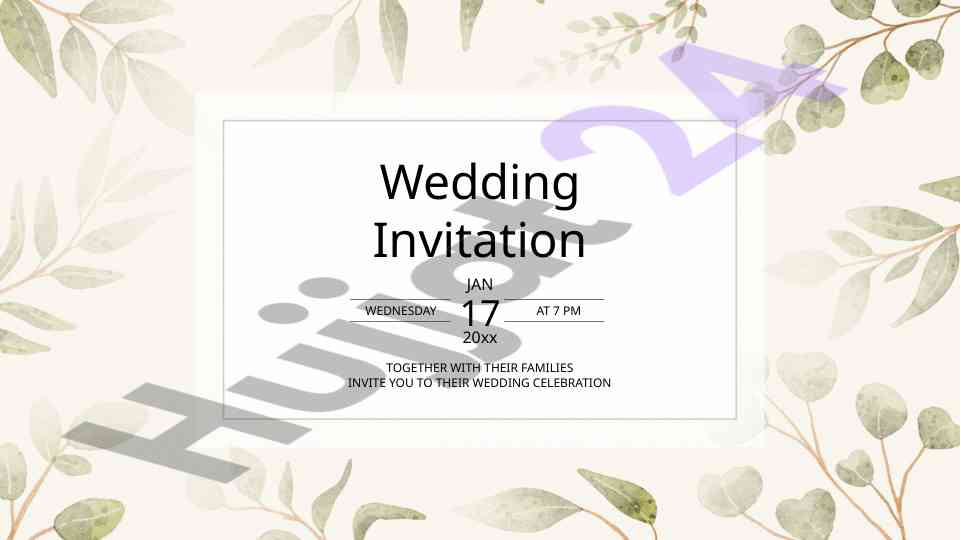 Wedding celebration invitation 20xx