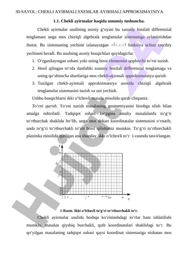 Chekli Ayirmali Sxemlar Ayirmali Approksimatsiya