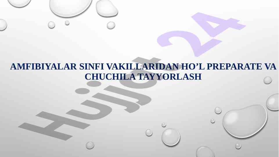 Amfibiyalar sinfi vakillariga oid tadqiqotlar