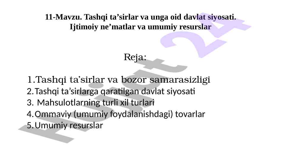 Tashqi ta’sirlar va davlat siyosati tahlili