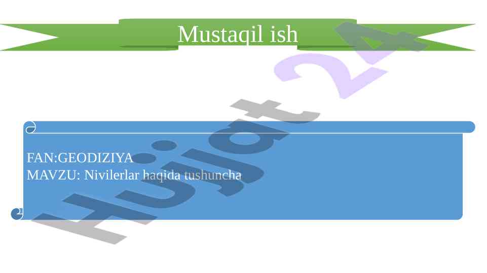 Nivilerlar haqida tushuncha va ularning tuzilishi