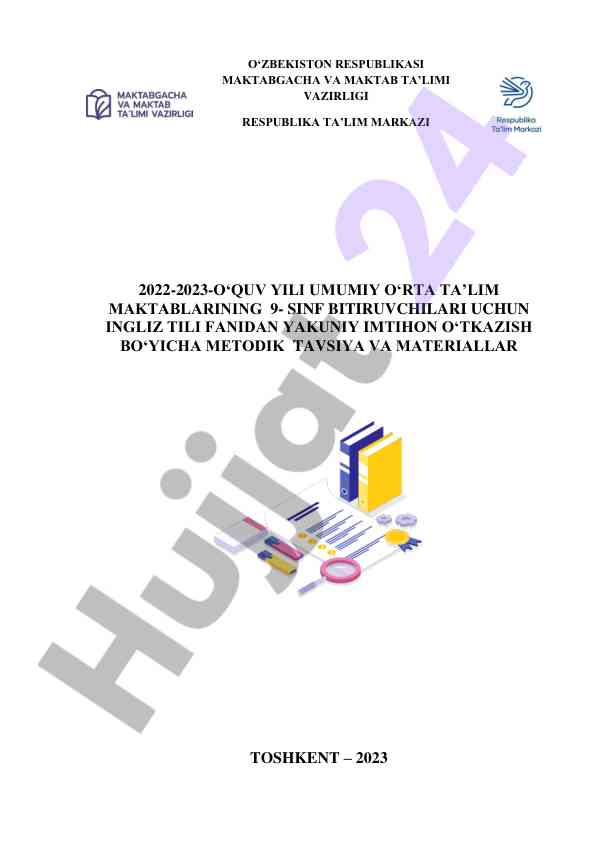 Metodik tavsiyalar ingliz tili imtihoni uchun 2023