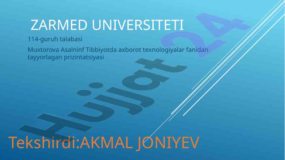 Odam skeletini o‘rganish kurs ishlari