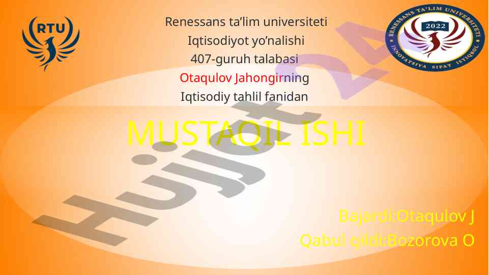 Iqtisodiy tahlilda qo'llaniladigan usullar