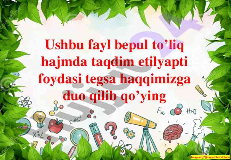 Tabiiy fan tarqatmalari va o‘simliklar hayoti