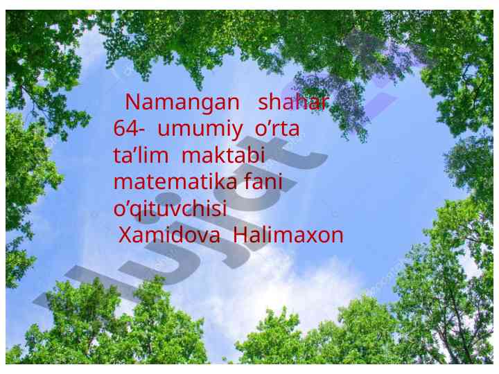 Geometriyada amaliy tadbiqiy masalalar yechish