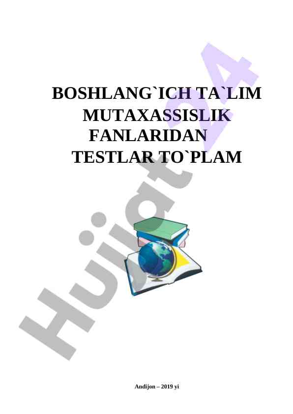 Boshlang`ich ta`lim fanlaridan testlar to`plam