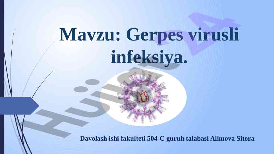 Gerpes virusli infeksiya tahlili va davolash usullari