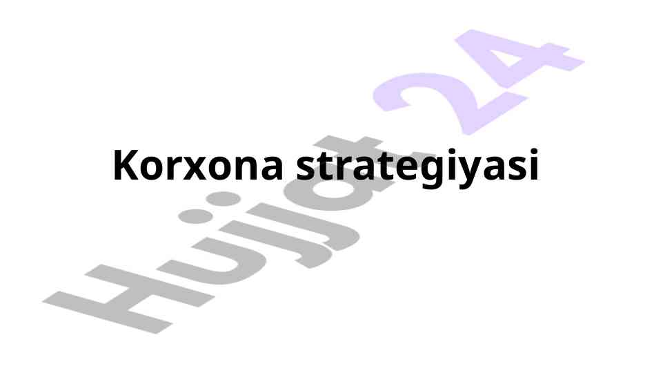 Mebel ishlab chiqaruvchi korхona strategiyasi
