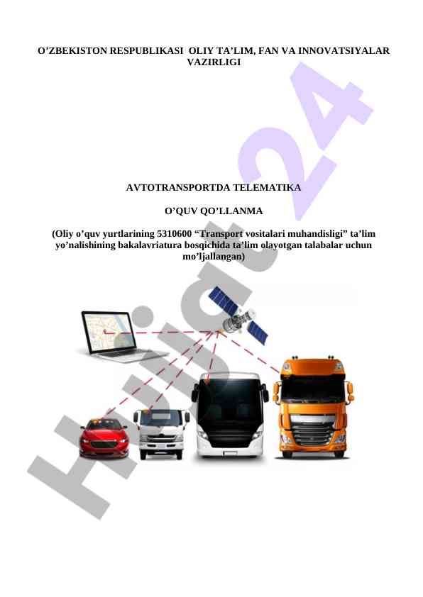 Avtotransportda telematika o’quv qo’llanma