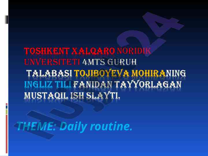Importance of daily routine and sleep for health
