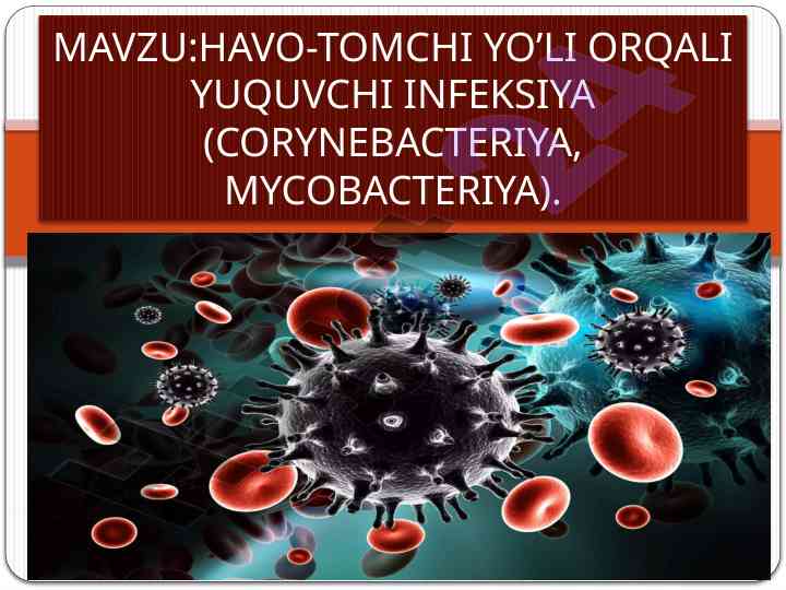 Havo-tomchi yo‘li orqali yuquvchi infeksiya