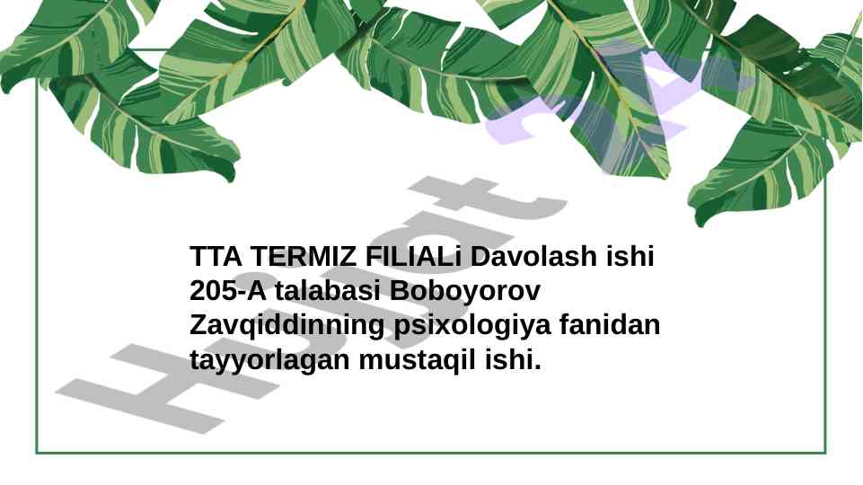 Psixologik-pedagogik omillar va salomatlik