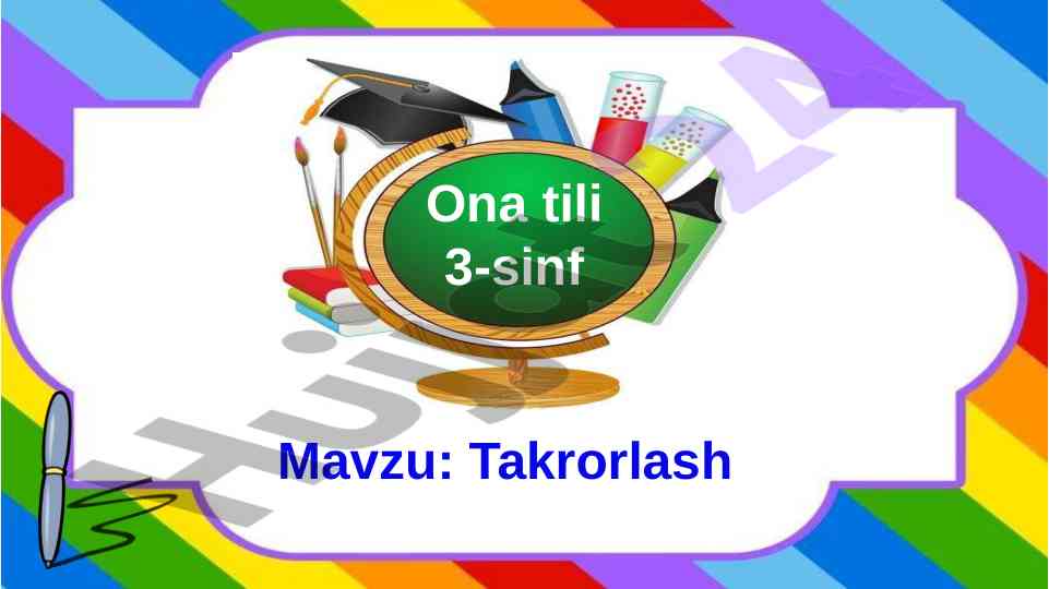 Ona tili 3-sinf takrorlash mashqlari