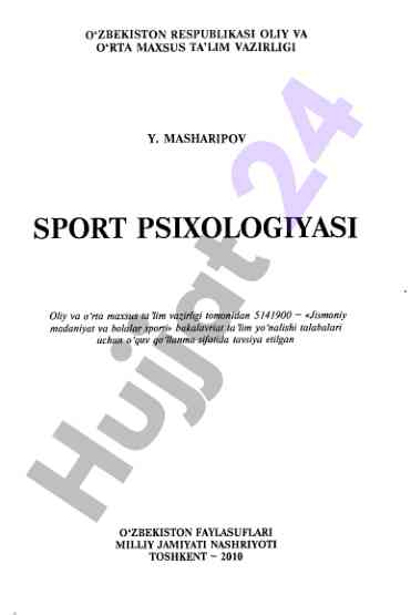 Sport psixologiyasi o‘quv qo‘llanmasi