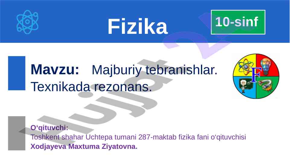 Majburiy tebranishlar va rezonans tahlili