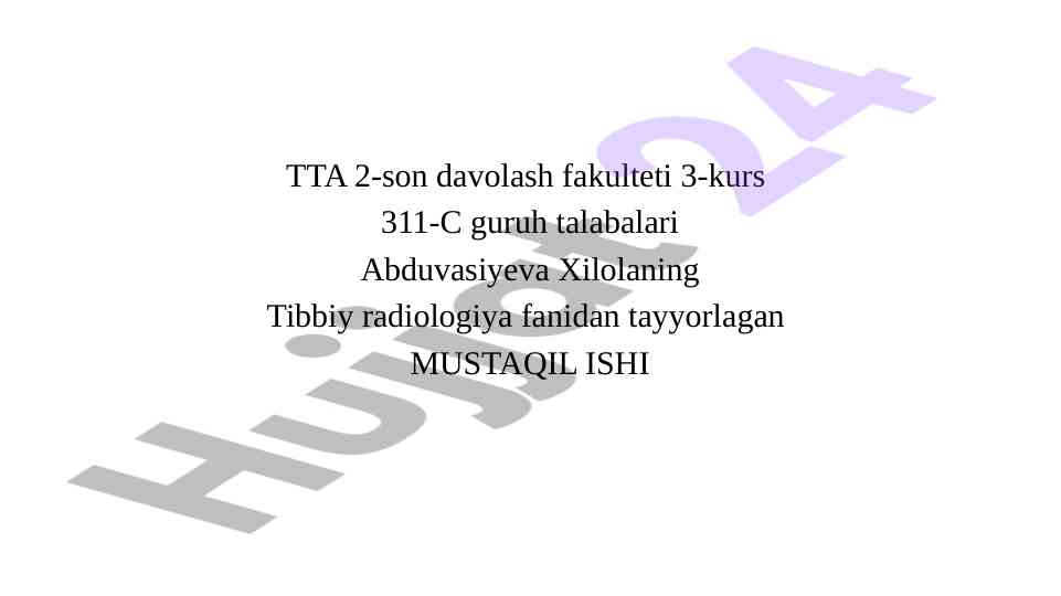 Tibbiy radiologiyadagi aseptik nekroz diagnostikasi