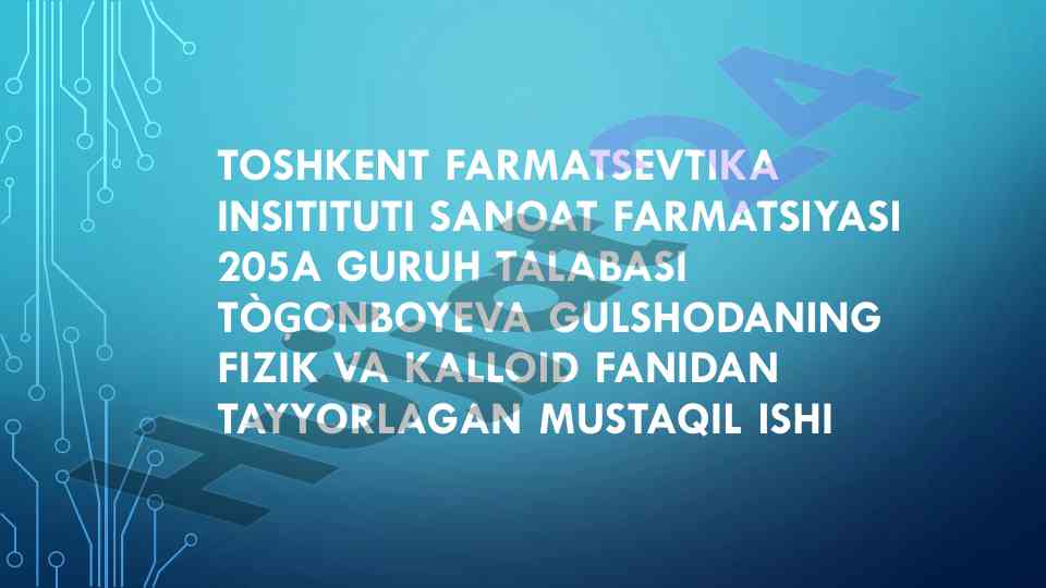 Jarayonlar va termodinamikani o‘rganish