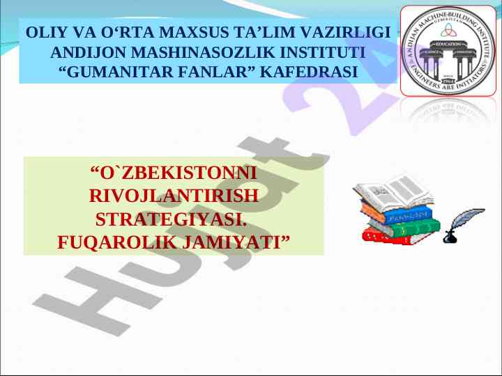 O'zbekistonni rivojlantirish strategiyasi tahlili