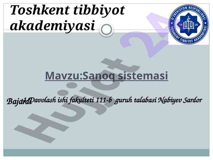 Sanoq sistemalari turlari va ularning xususiyatlari