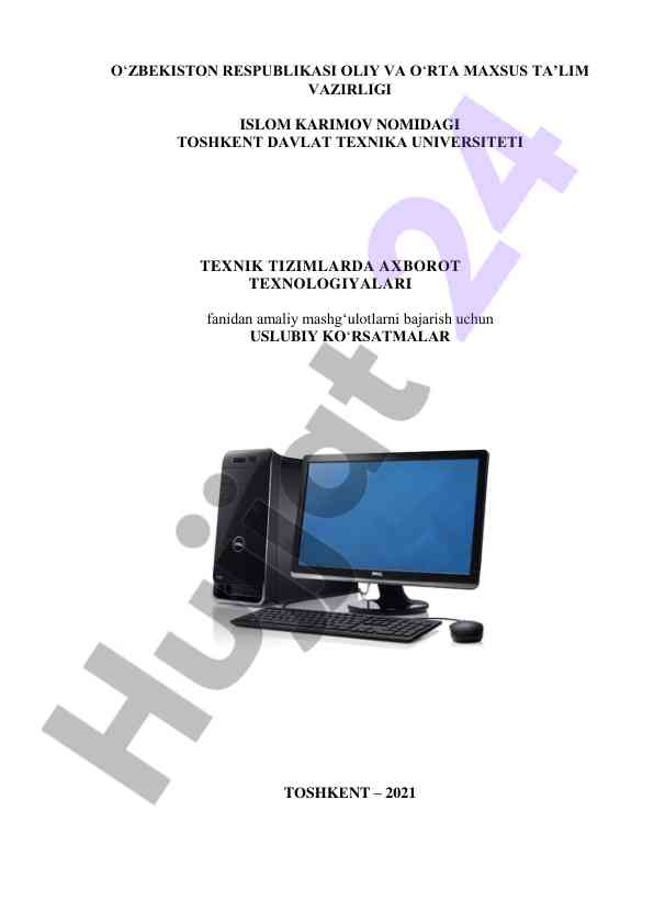 Amaliy mashg‘ulotlar uslubiy ko‘rsatmalar 2021