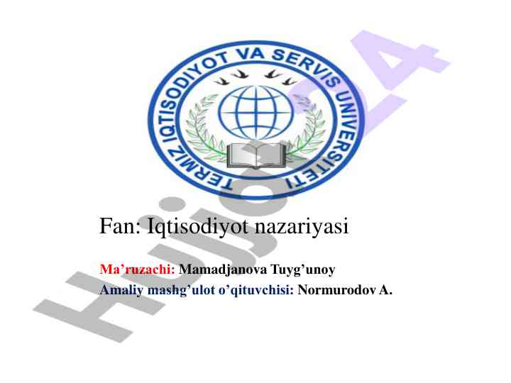 Mukammal bozorda raqobat va monopoliya