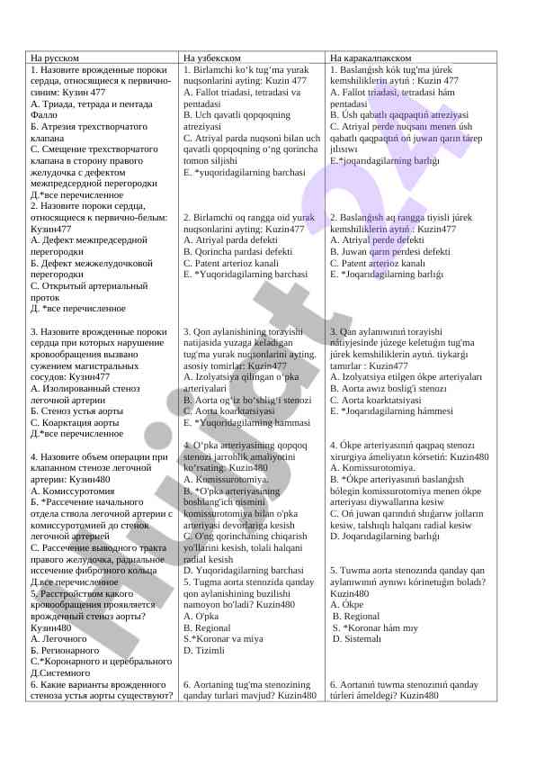 Vrojdennye poroqi serdca: filtr tahlillari
