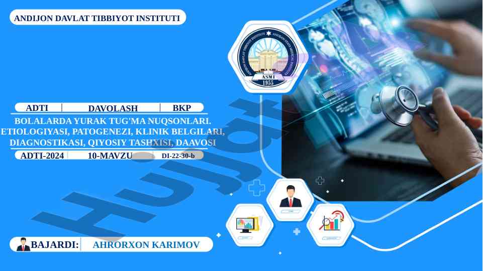 Bolalardagi yurak tug'ma nuqsonlari: tahlil va diagnostika