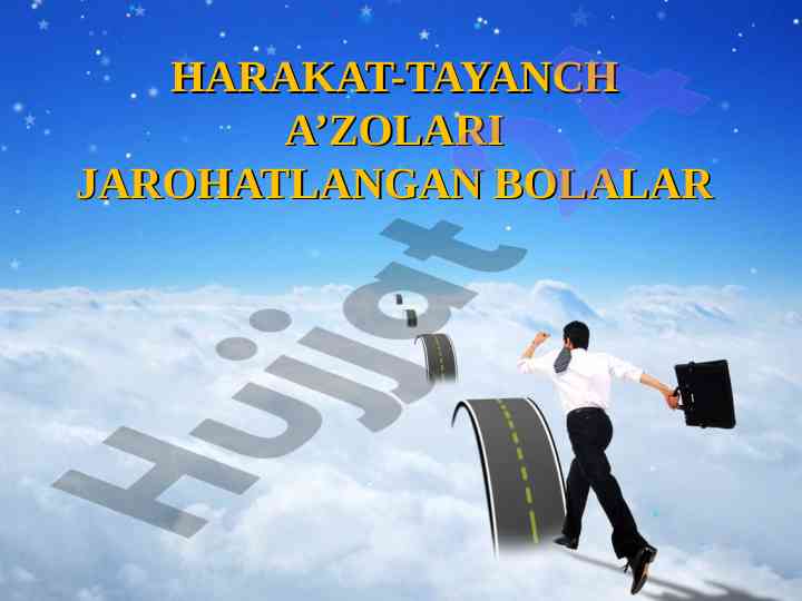 Harakat tayanch a'zolari jarohatlangan bolalar tahlili
