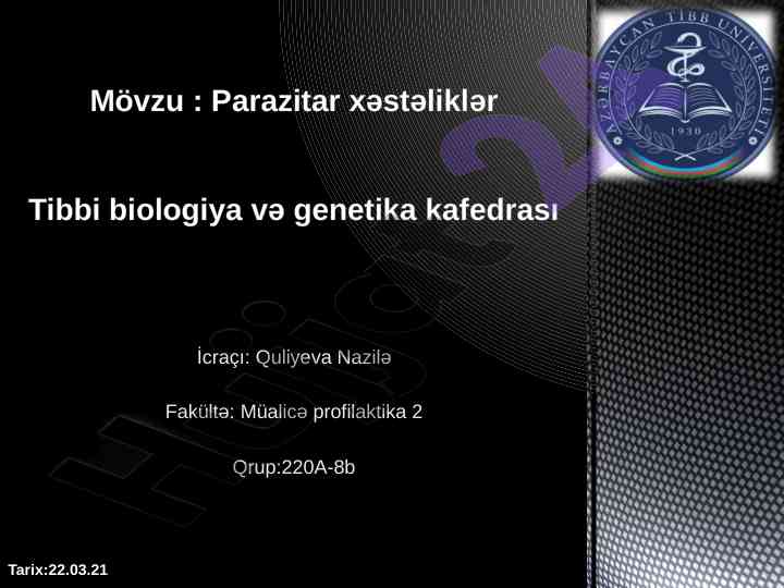 Parazitar xəstəliklər və onların təsirləri