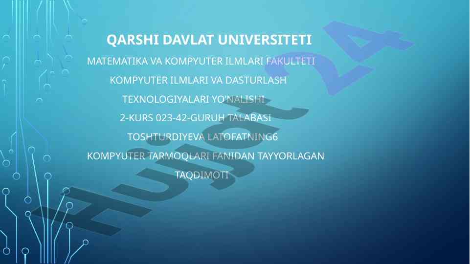 Mobil internet texnologiyalari taqdimoti