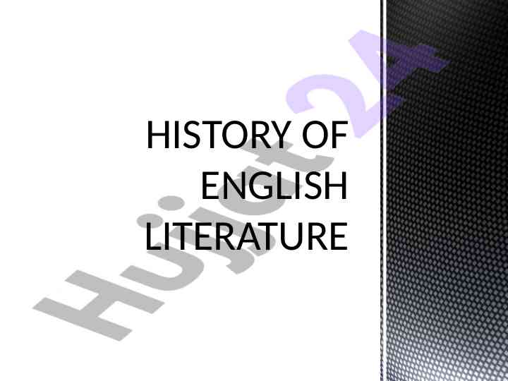 History of english literature overview and analysis