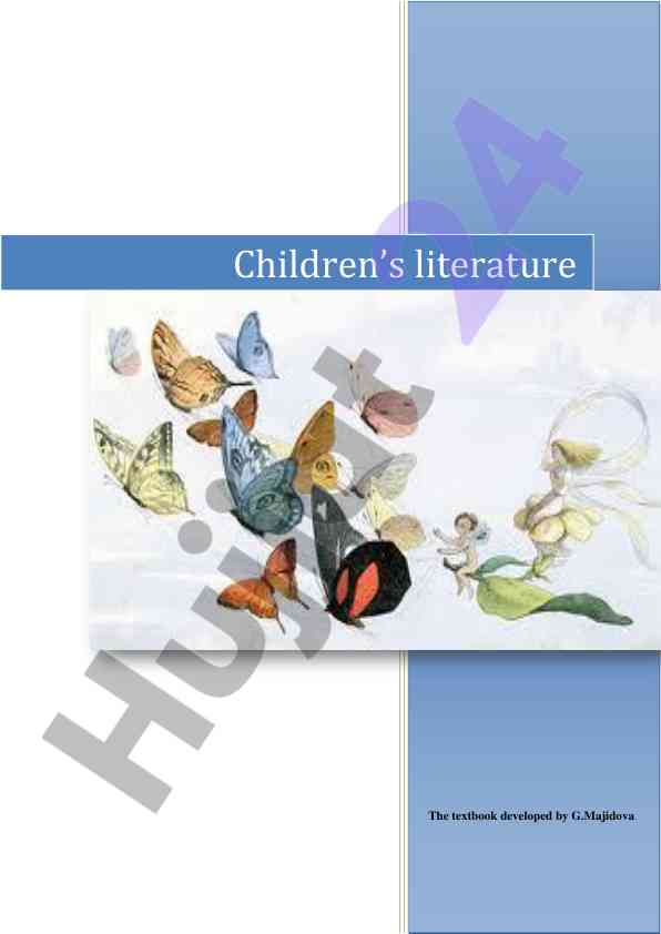 Childrens literature textbook for pedagogical students