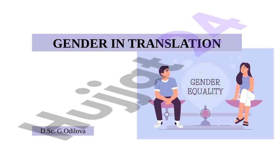 Gender differences in translation studies