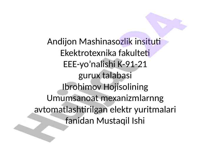 Kran mexanizmlari boshqarish tizimlarining solishtirma taxlili