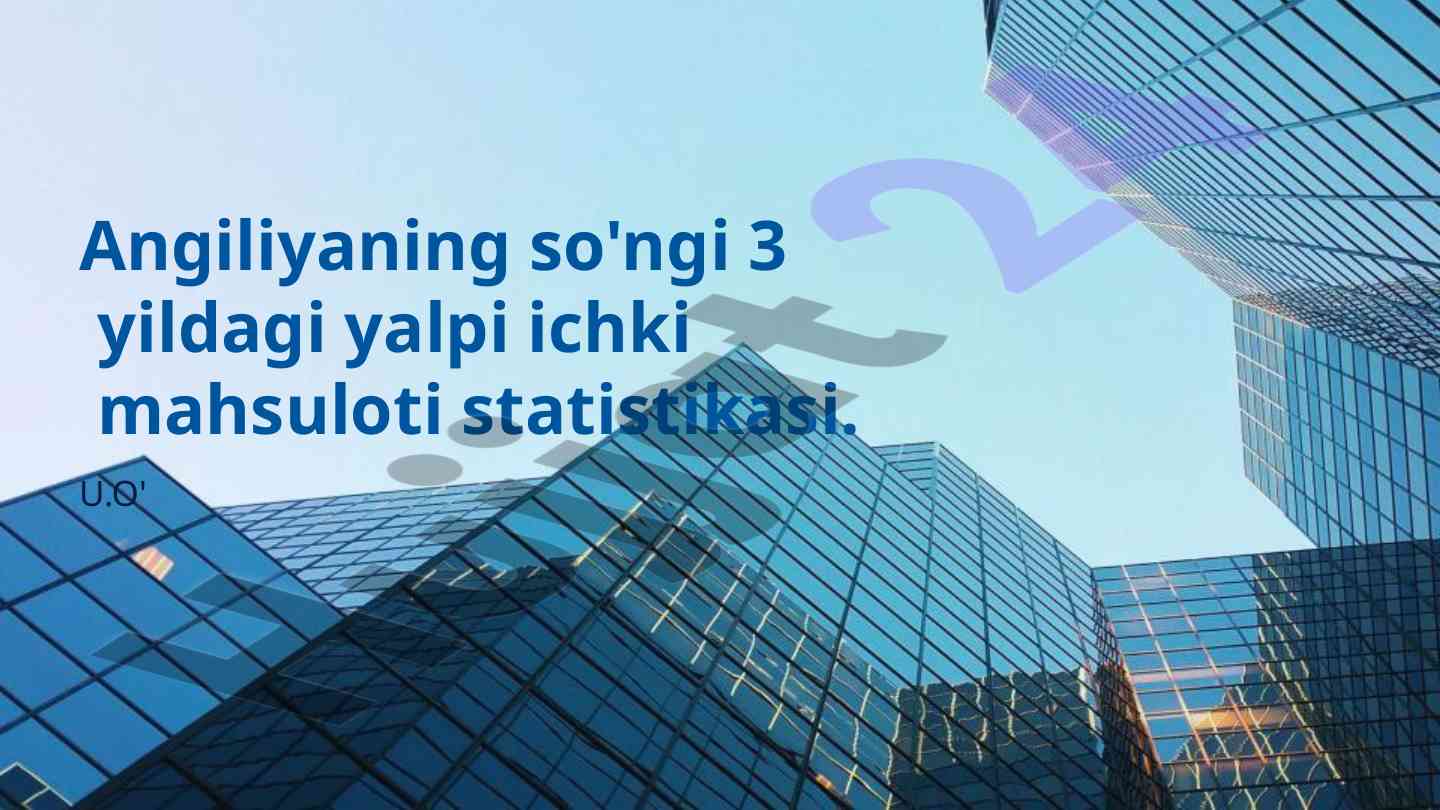 Angiliyaning yalpi ichki mahsuloti statistikasi 2021-2023